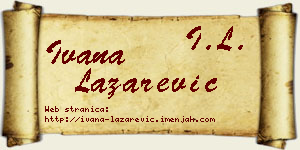 Ivana Lazarević vizit kartica